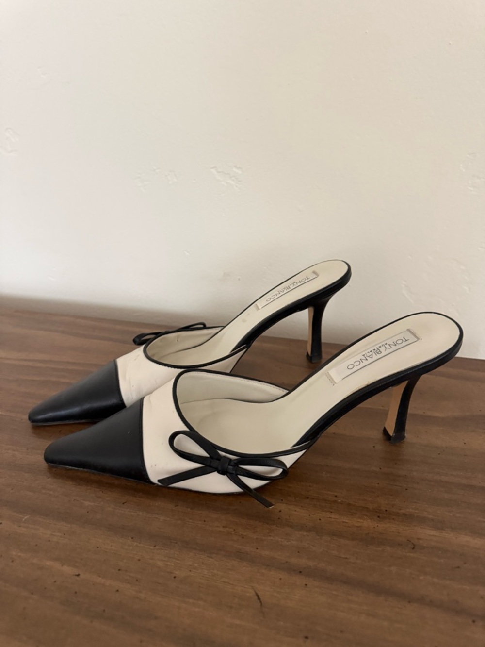 Tony Bianco Two-Tone Black & White Kitten Heels